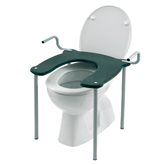 Rialzo per wc universale in acciaio con seduta antracite portata 100 kg