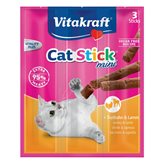 Vitakraft Snack per Gatti Cat Stick Mini Classic Tacchino e Agnello 3x18 g - Peso : 18gr