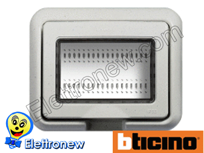 BTICINO PLACCA STAGNO IP55 BIANCO LIGHT 3 MOD 24603N