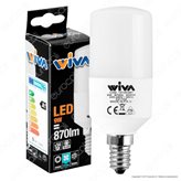 Wiva Lampadina LED E14 9W Tubolare - Colore : Bianco Caldo