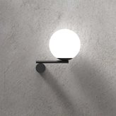 Marchetti Luna R1 Dx lampada da parete in metallo nero oro bianco - Finitura struttura : Oro satinato