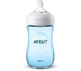Avent Natural Blue Baby Bottle Scf035 / 17 260ml 1m +