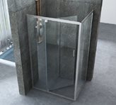 Box doccia due lati battente JADE trasparente porta battente esterna (Seleziona Misura: 60x90)