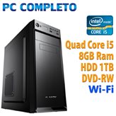 PC Computer Assemblato Intel Core i5-3470 Ram 8GB Hard Disk 1TB DVD-RW Wi-Fi HDMI