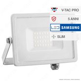 V-Tac PRO VT-20 Faro LED SMD 20W Ultrasottile Chip Samsung da Esterno Colore Bianco - SKU 443 / 444 - Colore : Bianco Naturale