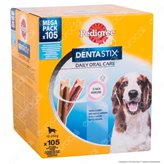 Pedigree Dentastix Medium per l'igiene orale del cane - Confezione da 105 Stick