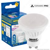 Imperia Ceramic Pro Lampadina LED GU10 9W Faretto Spotlight 120° Dimmerabile - mod. 6017241 / 6017258 - Colore : Bianco Caldo