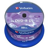 Verbatim DVD+R Dual Layer 8X DL 8,5GB in campana da 50 pezzi - 43758