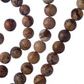 Pietra Paesina - Filo di sfere lisce da 8mm