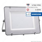 V-Tac PRO VT-300 Faro LED SMD 300W Ultrasottile Chip Samsung da Esterno Colore Grigio - SKU 488 / 489 - Colore : Bianco Naturale