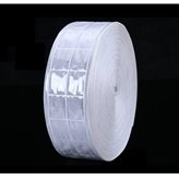 Nastro riflettente in PVC Silver da cucire sui tessuti 25/50 mm - Misura : 5cm x 5 Metri