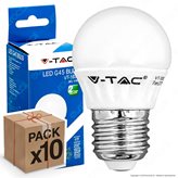 10 Lampadine LED V-Tac VT-1830 E27 4W MiniGlobo G45 - Pack Risparmio - Colore : Bianco Freddo