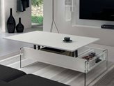 Tischchen mit umstellbarer Platte Maxim Plus - Abmessungen : 80x80x40h, Farben : Matrix Weiß