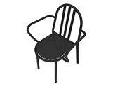 Mallet Stevens chaise avec accoudoirs en métal laqué