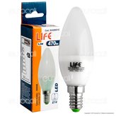 Life Serie GF Lampadina LED E14 5,5W Candela - Colore : Bianco Naturale