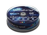 DVD-R Mini 1,4GB 8cm Inkjet Fullsurface Printable 80mm MediaRange Cake 4X Vergini Vuoti dvd -R Originali Box Print Stampabili MR430