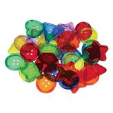 Bottoni trasparenti colorati - 30 pezzi