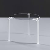 Tavolino rotondo da salotto Finny in plexiglass Ø50 cm - Modello : Alto