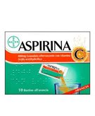 Aspirina C Granulato - Trattamento sintomatico di mal di testa, febbre e dolori muscolari - Gusto arancia - 10 Bustine