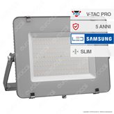 V-Tac PRO VT-200 Faro LED SMD 200W Ultrasottile Chip Samsung da Esterno Colore Grigio - SKU 484 / 485 - Colore : Bianco Naturale