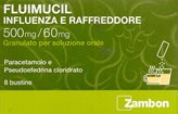 Zambon Fluimucil Influenza E Raffreddore 500mg/60mg 8 Bustine