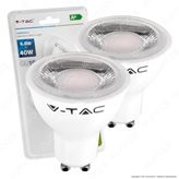 V-Tac VT-2108D Duo Pack Confezione 2 Faretti LED GU10 6,5W Spotlight Dimmerabile - SKU 7306 / 7307 / 7308 - Colore : Bianco Naturale