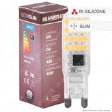 Silvanylux Lampadina LED G9 5W Bulb in Silicone Slim - mod. GRN852 - Colore : Bianco Naturale