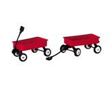 Lemax Red wagons, set of 2