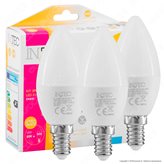 Fan Europe Intec Light Confezione Risparmio 3 Lampadine LED E14 6W Candela - Colore : Bianco Naturale