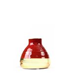 Vaso in ceramica S bicolor rosso e oro
