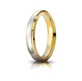 Fede Nuziale UNOAERRE Cassiopea Oro giallo bianco Brillanti Promesse - Misura anello : 17