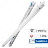 V-Tac PRO VT-061 SMD Tubo LED Nano Plastic T8 G13 10W Chip Samsung Lampadina 60cm - SKU 651 / 652 - Colore : Bianco Naturale
