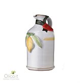 Handgemachter Keramikkrug mit Nativem Olivenöl Extra und Zitronen  250 ml