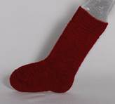 Calzino in lana per stivali- col. rosso - Taglia  : 23-24 calze