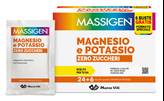 Massigen Magnesio e Potassio Zero Zuccheri - Integratore alimentare di vitamine e sali minerali - 24+6 buste