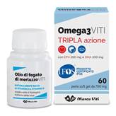 Massigen Omega 3 Viti Tripla Azione con EPA e DHA 60 Perle Soft Gel