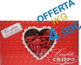Confetti rossi CRISPO cioccolato da 1kg per Confettata, Apri Festa, confetti Bomboniere per laurea