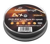 MediaRange 10 DVD-RW Riscrivibili 4,7GB 120 Min 4X, in cake box - MR450