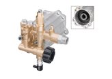 Wobble plate - RMV 3400 rmp D 3/4" Hollow shaft pump with brass head - Model : RMV 2.5 G30 D// Output (gpm) : 2.5// Output (lpm) : 9.5// Power (Kw) : 4// Max Pressure (bar) : 205// Max Pressure (psi) : 3000// RPM : 3400// Weight (Kg) : 4// Power (hp) : 5.