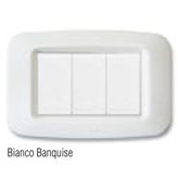 Placca Ave in tecnopolimero 45PY04BB "Yes 45" 4 moduli Bianco Banquise (Ral 1013)