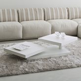 Tavolino salotto moderno Arnald in laminato 140 x 60 cm (Combinaz.: Lamè antracite / Lamè platino)
