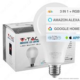 V-Tac Smart VT-5021 Lampadina LED Wi-Fi E27 18W Bulb A95 RGB+3in1 Dimmerabile - SKU 7470