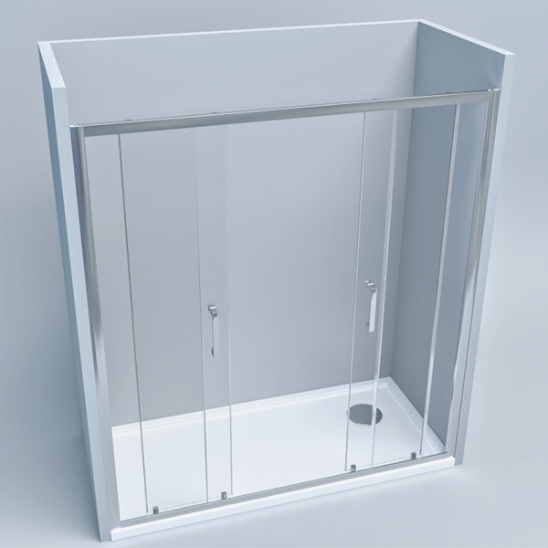 Box doccia 190 cm a nicchia porta scorrevole apertura centrale altezza 195 cm - LISA