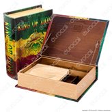 Spliff Box Stazione di Rollaggio in Legno - Large Libro King of Zion