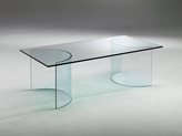 Tavolino in vetro curvato Ying Yang - Modello : Solo Basi