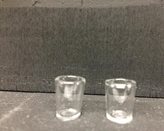 Bicchiere in vetro altezza cm. 1 - 2 pz.