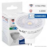 V-Tac PRO VT-257 Lampadina LED GU5.3 (MR16) 6,5W Faretto Spotlight Chip Samsung - SKU 206
