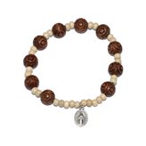 Stretch Wooden Rosary Bracelet