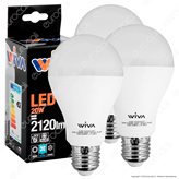Wiva Lampadina LED E27 20W Bulb A70 - 3 Lampadine ⭐️PROMO 3X2⭐️ - Colore : Bianco Caldo
