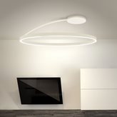 Lampadario plafoniera a LED Bellai Home (Colore: Bianco - Dimmer: Dimmerabile - Diametro: 95 cm - Tonalità: 3000 K)